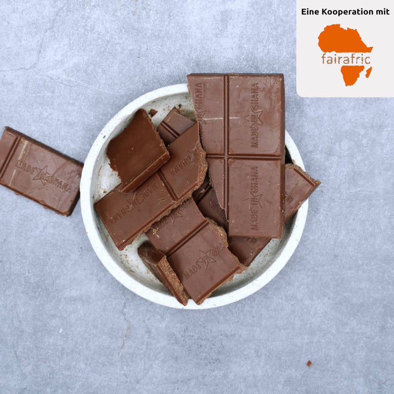 Bio vegane helle Schokolade mit 42 % Kakaoanteil